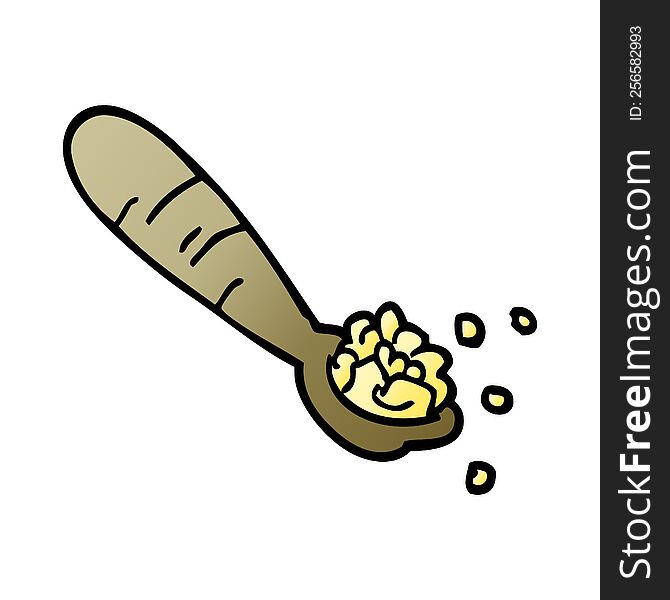 Cartoon Doodle Spoon Of Mash Potato