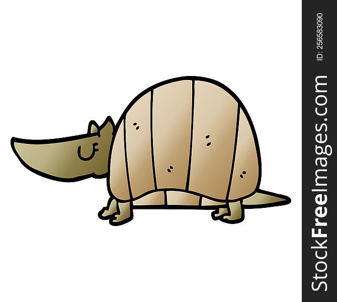 cartoon doodle armadillo