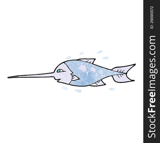 Textured Cartoon Swordfish