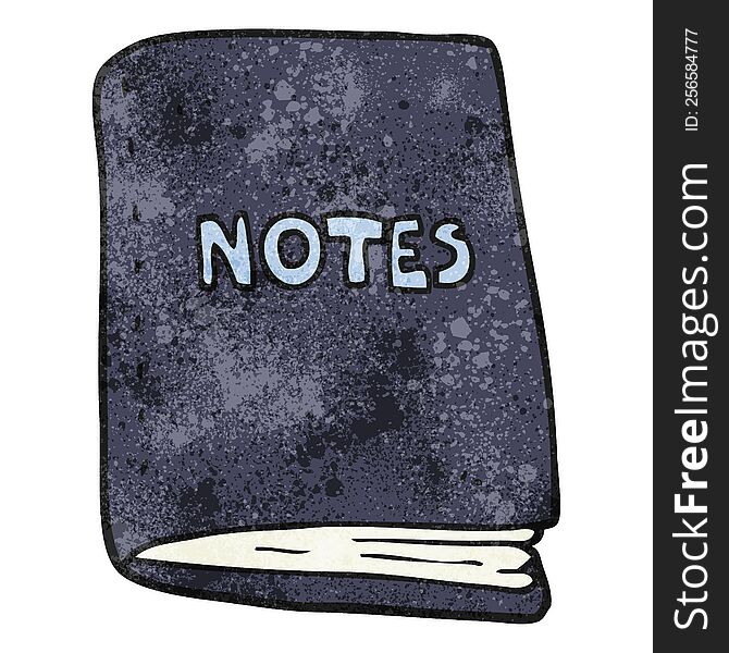 freehand textured cartoon note book