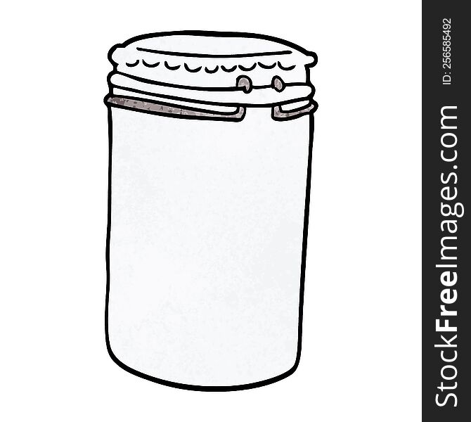 Cartoon Doodle Storage Jar