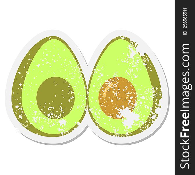 avocado grunge sticker