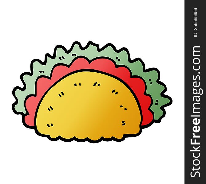 Cartoon Doodle Taco