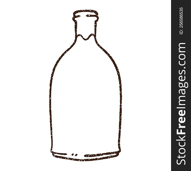 Milk Bottle Charcoal Drawing