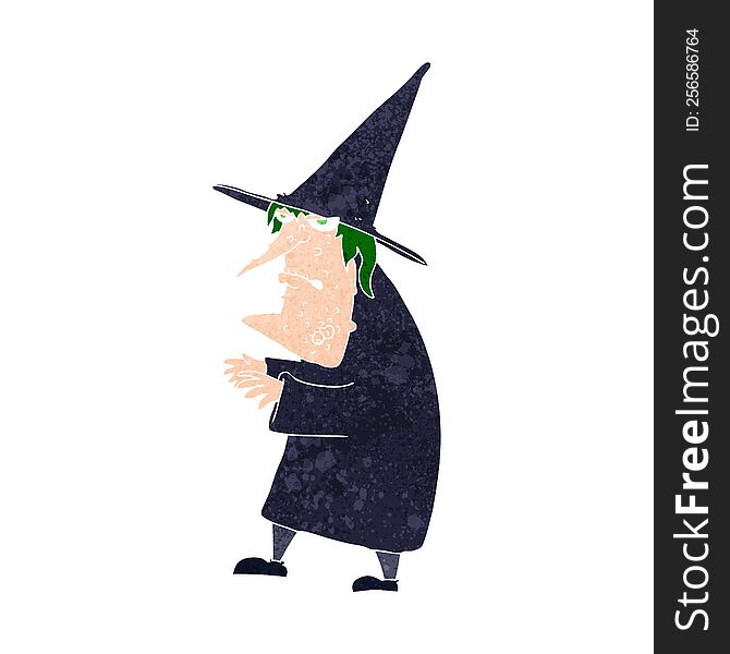 Cartoon Ugly Old Witch