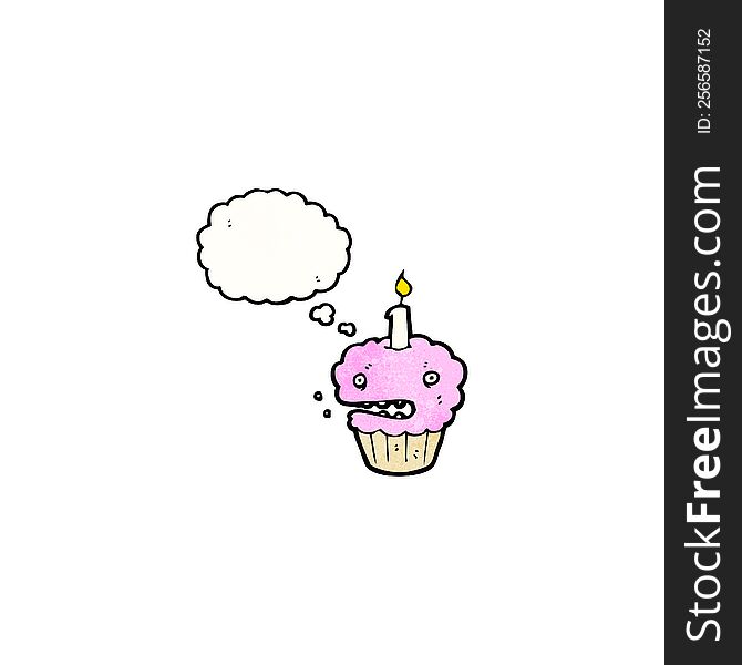 cartoon pink muffin
