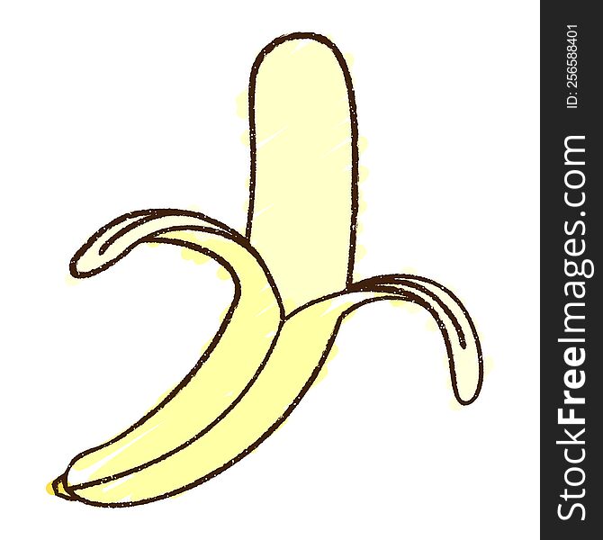 Banana Chalk Drawing