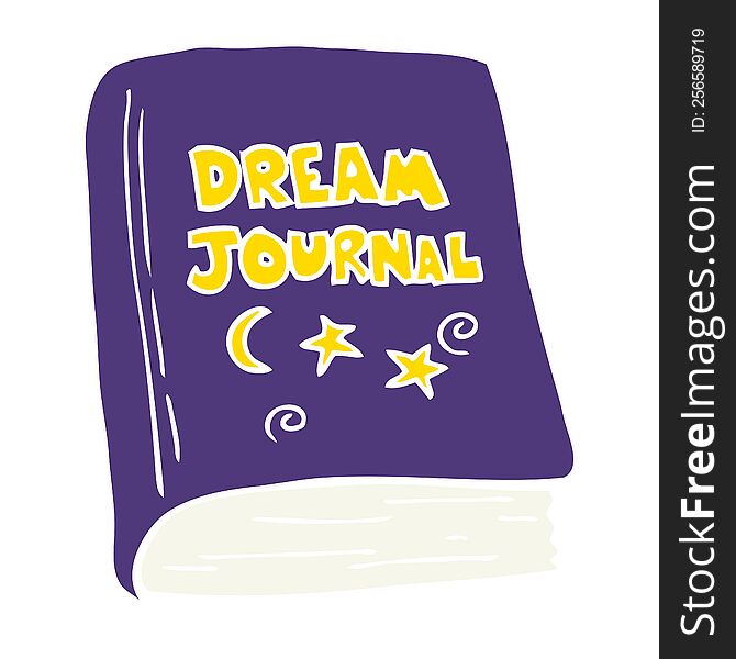 flat color style cartoon dream journal