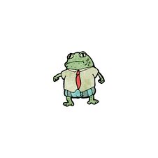 Cartoon Frog Boss Stock Photography