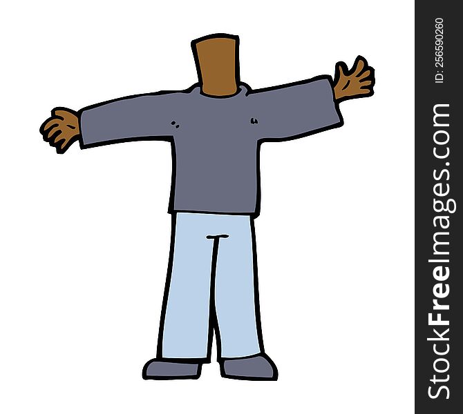 Cartoon Body With Open Arms  (mix And Match Cartoons Or Add Own Photos