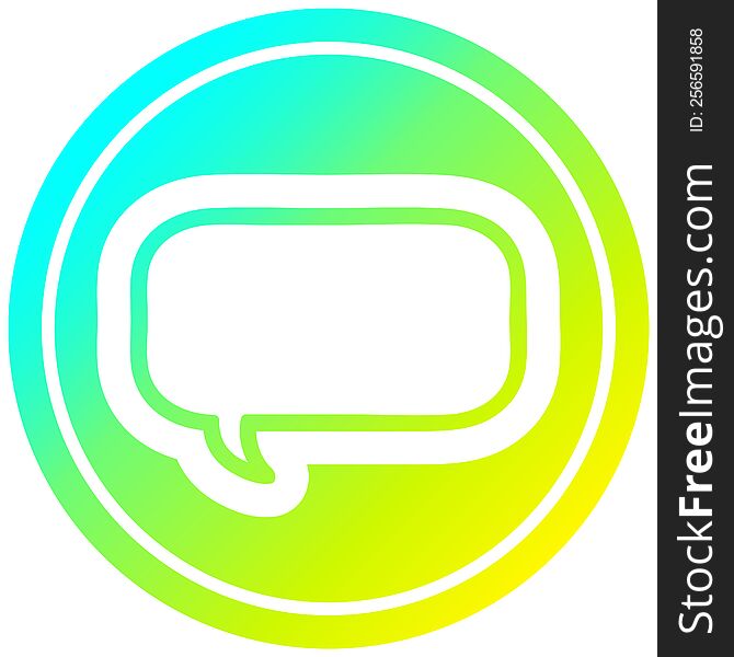 Speech Bubble Circular In Cold Gradient Spectrum