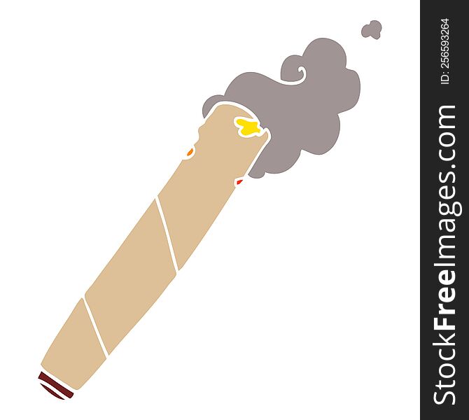 Cartoon Doodle Rolled Cigarette