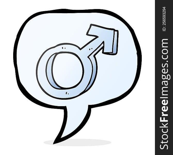 Speech Bubble Cartoon Male Symbol