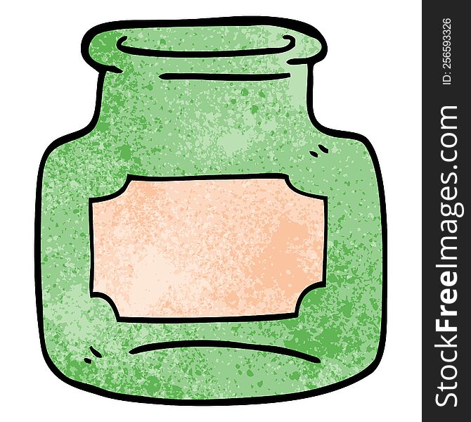 cartoon doodle empty jar