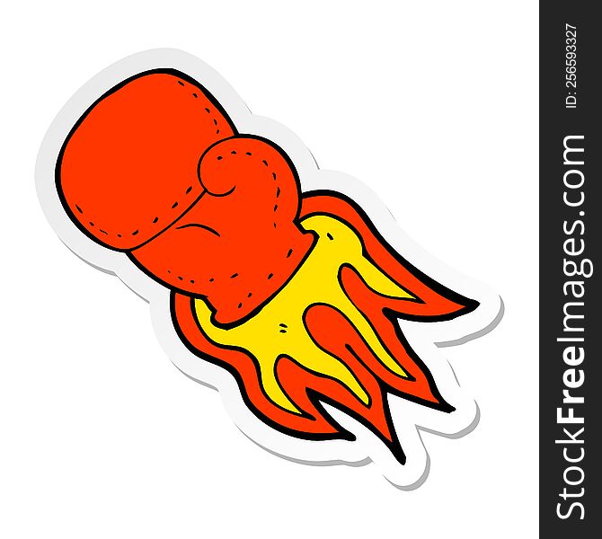 sticker of a cartoon super punch