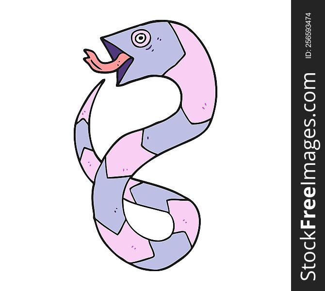 hissing cartoon snake