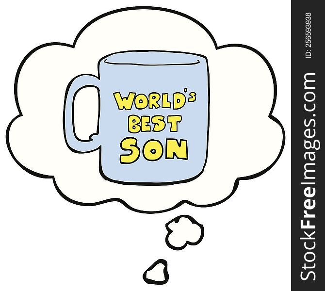 Worlds Best Son Mug And Thought Bubble