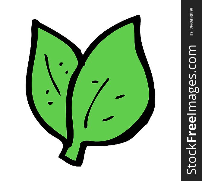cartoon leaves symbol