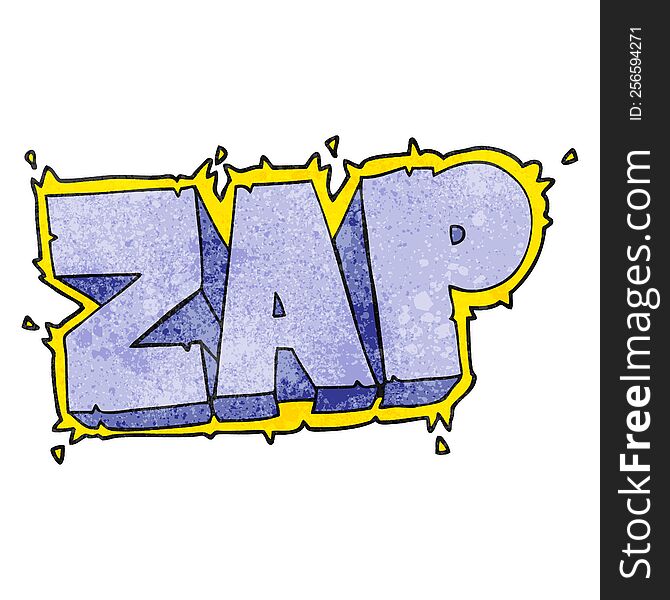 Textured Cartoon Zap Symbol