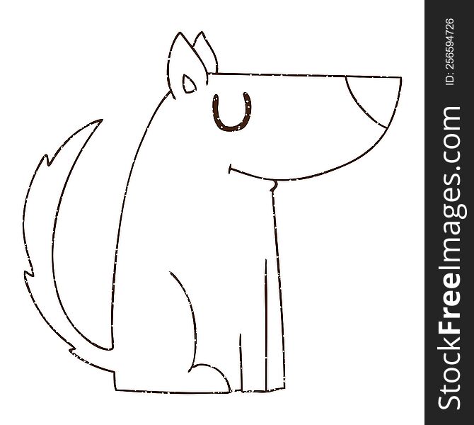 Dog Charcoal Drawing
