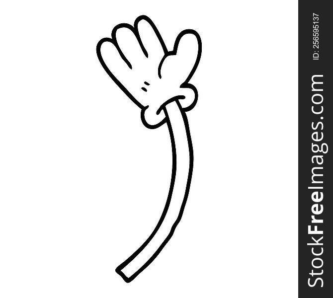 Line Drawing Cartoon Of A Hand Gesture