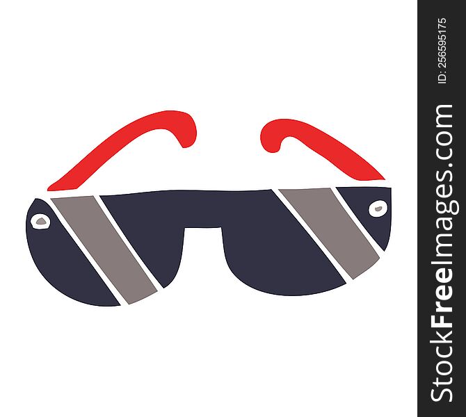 cartoon doodle sunglasses