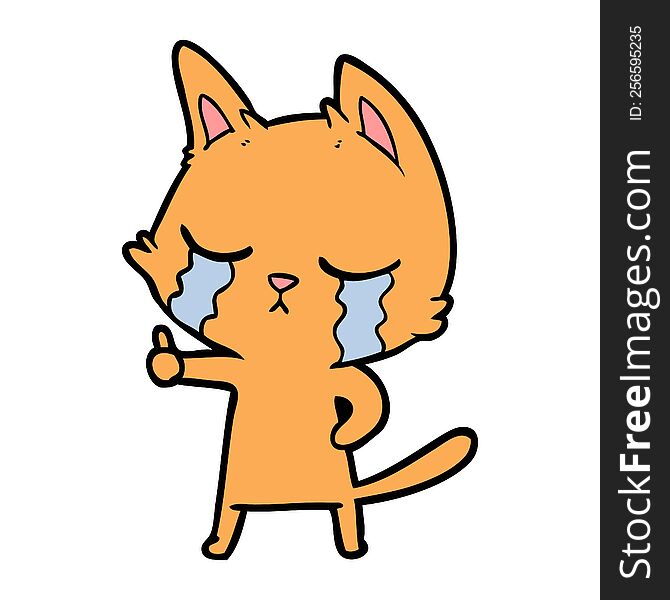 crying cartoon cat. crying cartoon cat