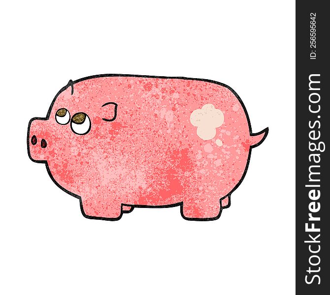 Textured Cartoon Piggy Bank