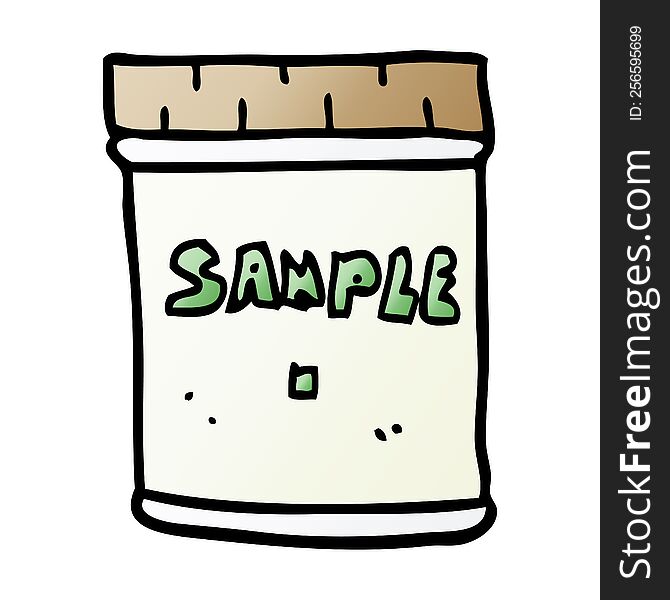 cartoon doodle medical sample jar