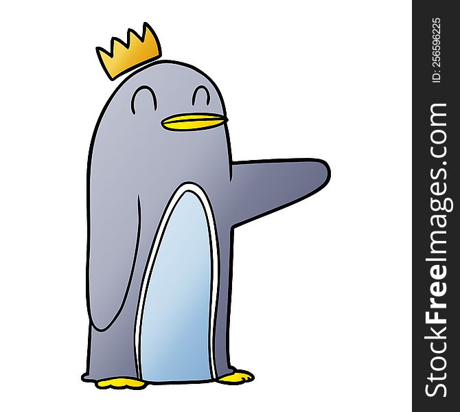 cartoon emperor penguin. cartoon emperor penguin