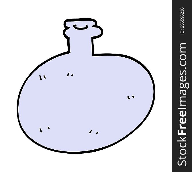 cartoon doodle of a glass bottle