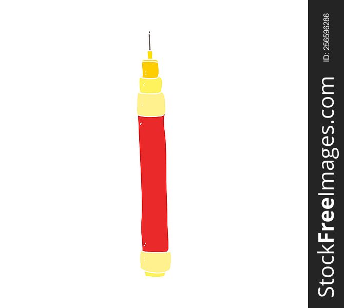 flat color style cartoon pen