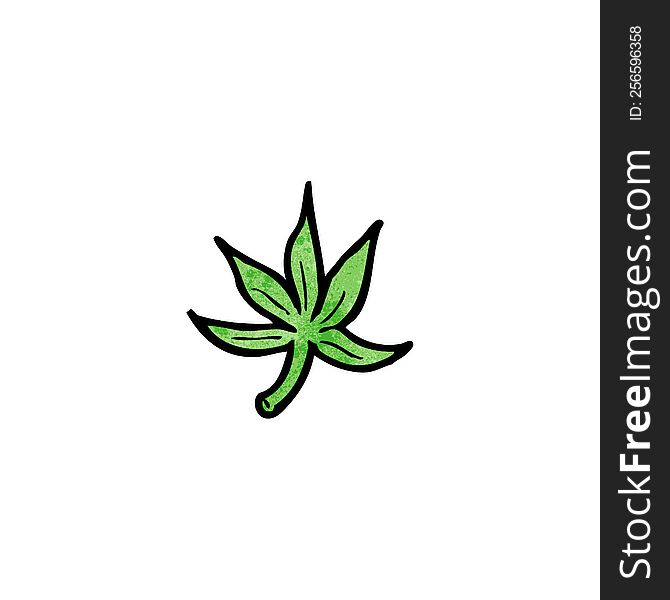 cartoon marijuana leaf