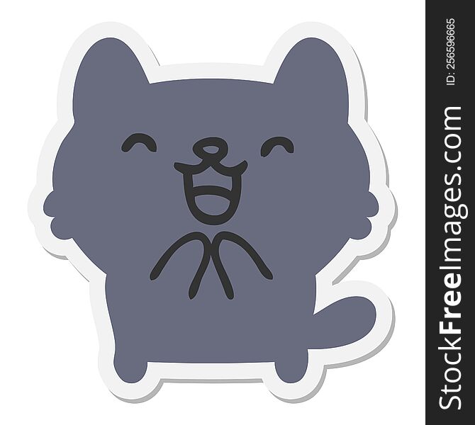 mischievous halloween cat sticker