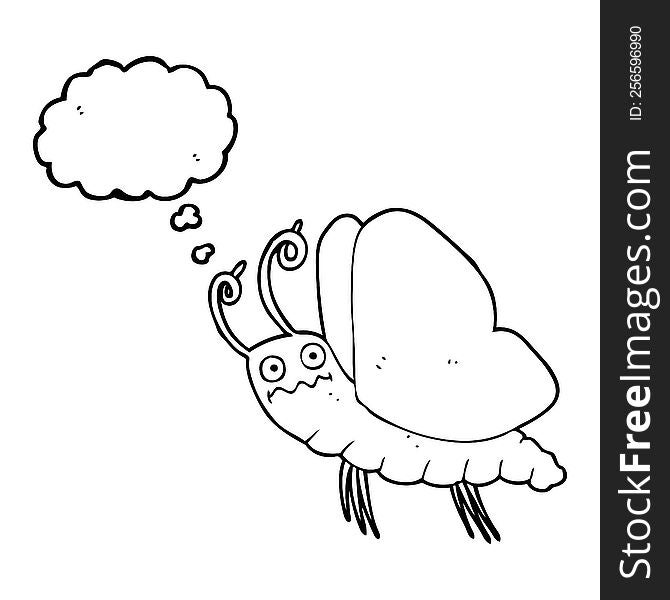 thought bubble cartoon funny butterfly