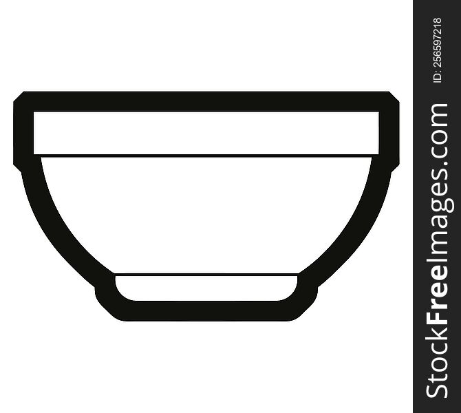 vector icon illustration of a bowl
