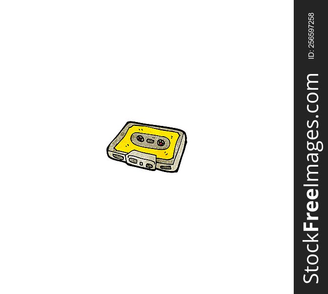retro cassette tape cartoon character