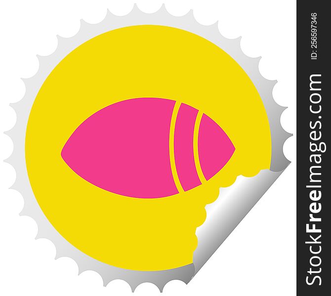 circular peeling sticker cartoon of a eye looking to one side