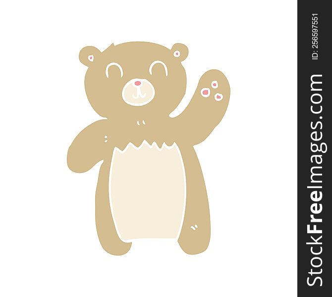 flat color illustration of teddy bear. flat color illustration of teddy bear