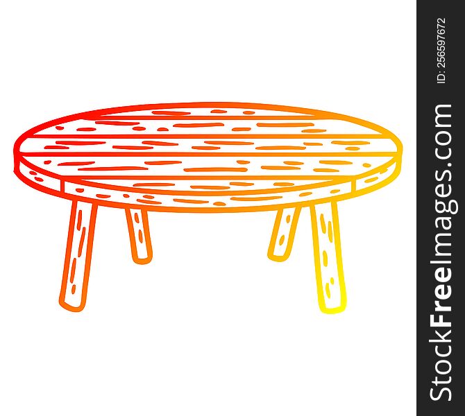 warm gradient line drawing of a wooden table