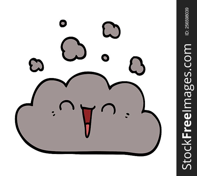 cartoon doodle smoke cloud