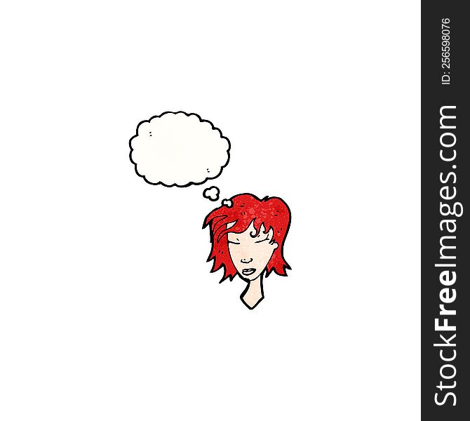 woman with thought bubble