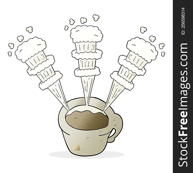 Cartoon Hot Coffee Mug