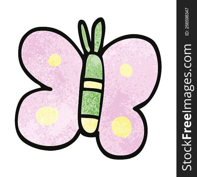 cartoon doodle butterfly