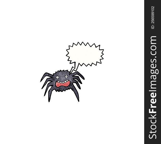 cartoon scared spider