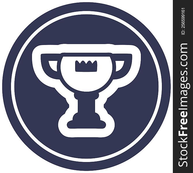 Trophy Award Circular Icon