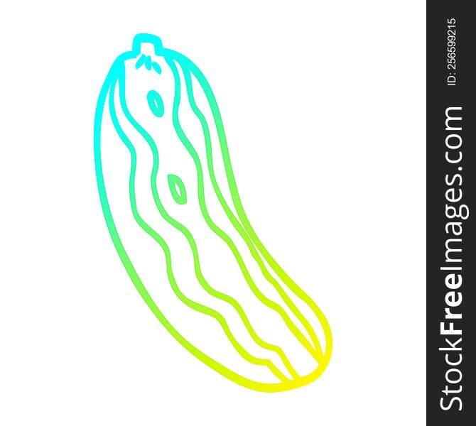 cold gradient line drawing of a cartoon marrow plant