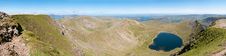 Lake District, View From Helvellyn - Panorama Royalty Free Stock Photo