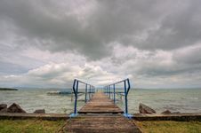 Footbridge At The Balaton Stock Images Footbridge At The Balaton Stock Images
