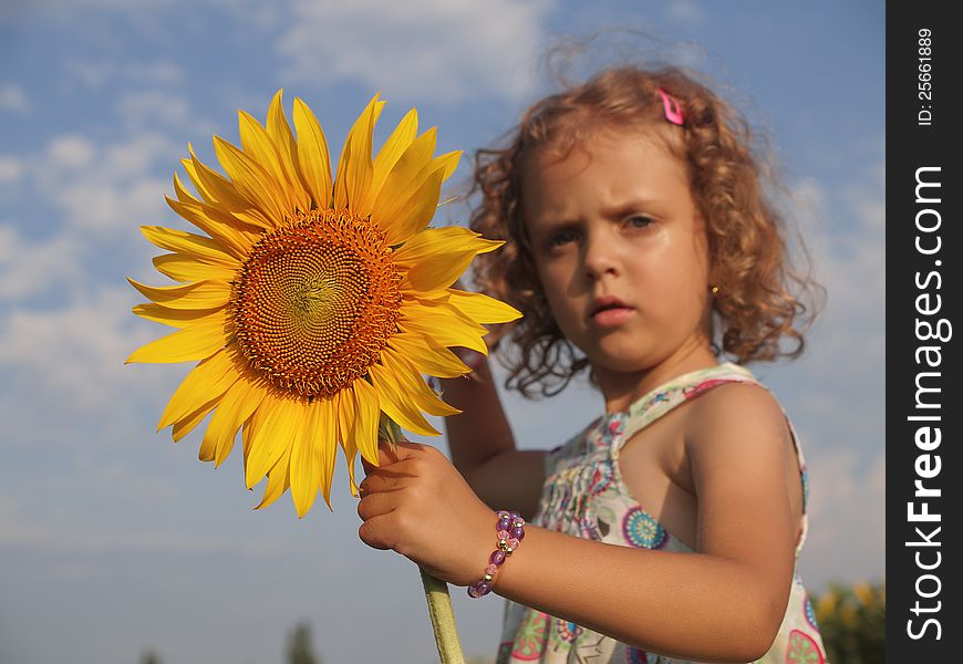 Girl With Sunflower